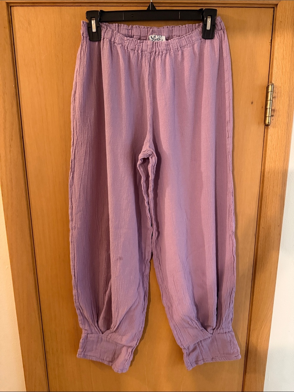 Oh My Gauze Women’s Pull On Gauzy Harem Pants Lavender Purple S/M (1)